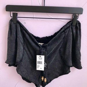 Chaser Black Lightweight Short Drawstring Shorts S